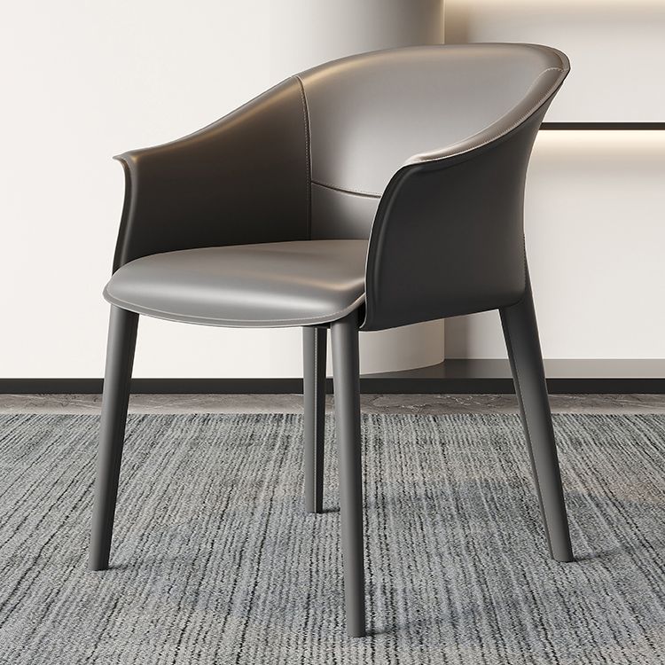Contemporary Metal Dining Room Chair Leather Dining Chairs for Home Use