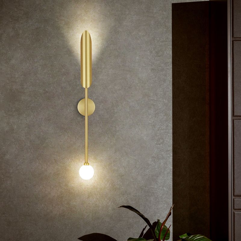 Iluminación de pared sombreada de metal Luz de pared minimalista de luz para sala de estar para sala de estar