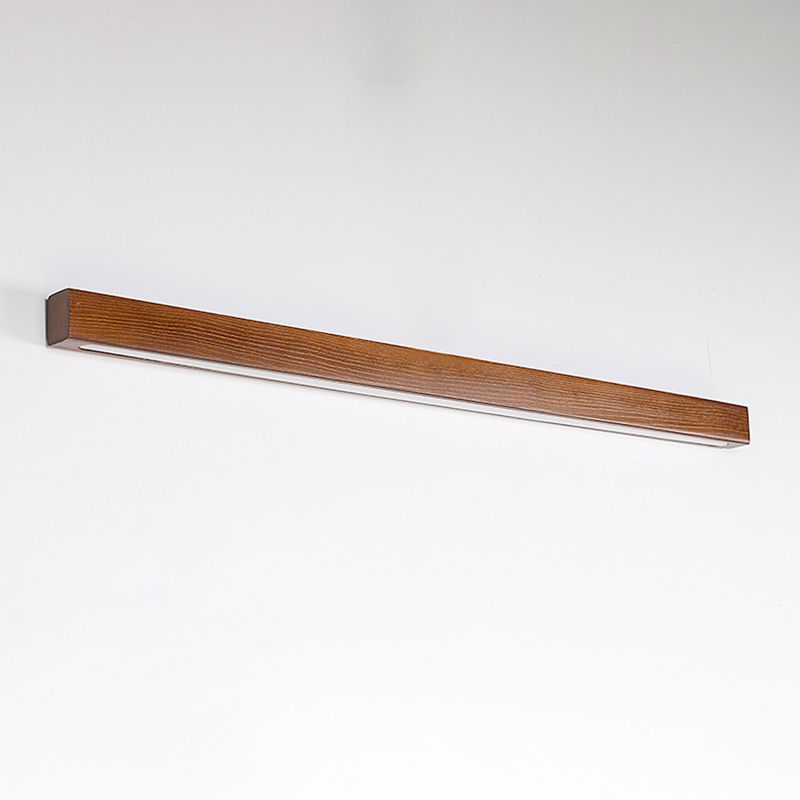 Linear Wooden Flush Mount Wall Lamp Nordic LED Wall Light Fixture for Living Room