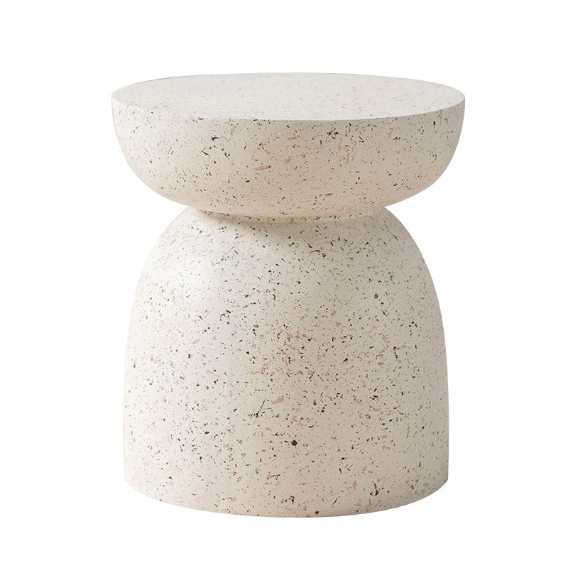 Modernistic Geometric Accent Side Table Marble Gold End Table