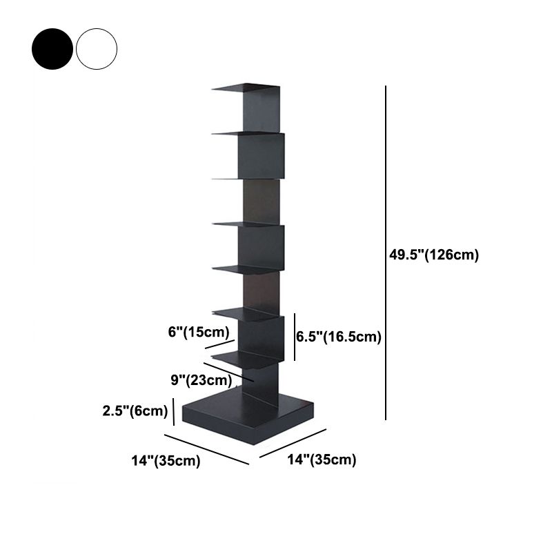 Moderne Edelstahl -Bücherregal vertikales Regalbuch für den Studienraum