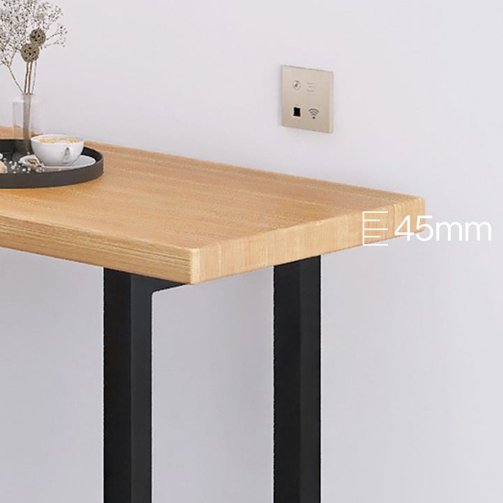 Solid Wood Sled Base Rectangle Bar Table for Kitchen Dining Room