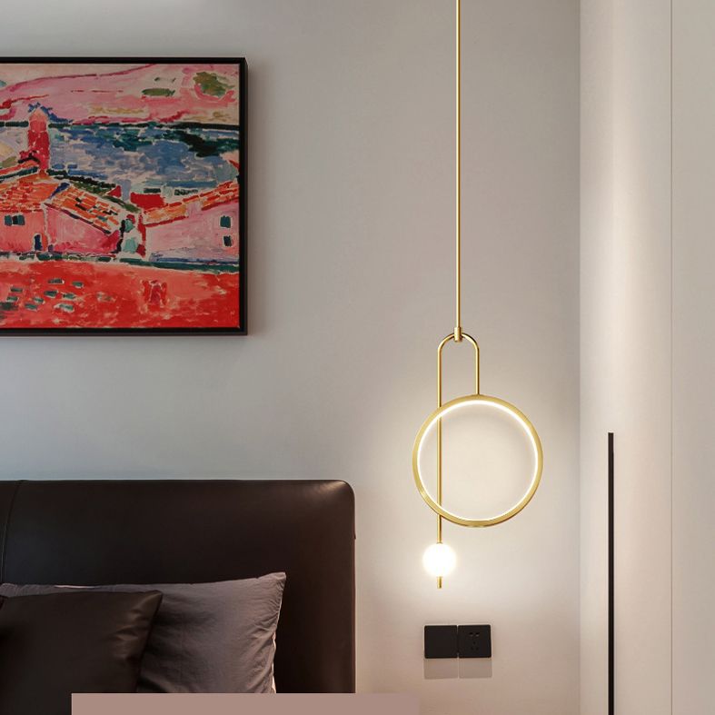 1 Light Ring Pendant Lighting Modern simplicity Acrylic Pendant Ceiling Lights for Restaurant