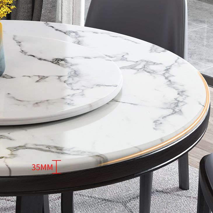 Mesa redonda del sitio de comedor sencille muebles de mármol con base de pedestal