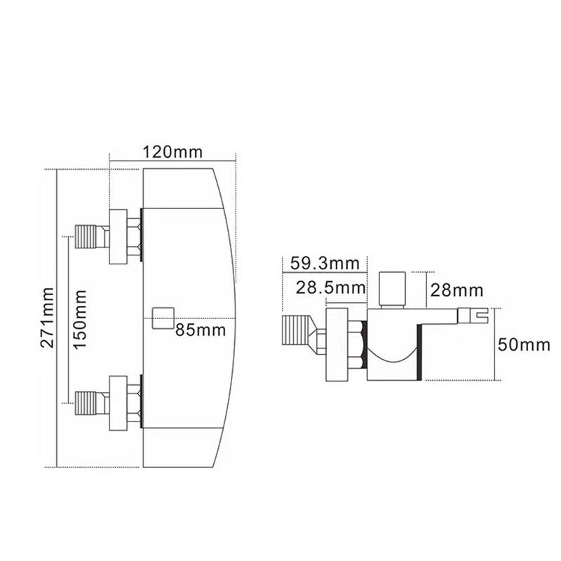 Modern Style Bathtub Faucet Waterfall Handle Style Bathroom Faucet