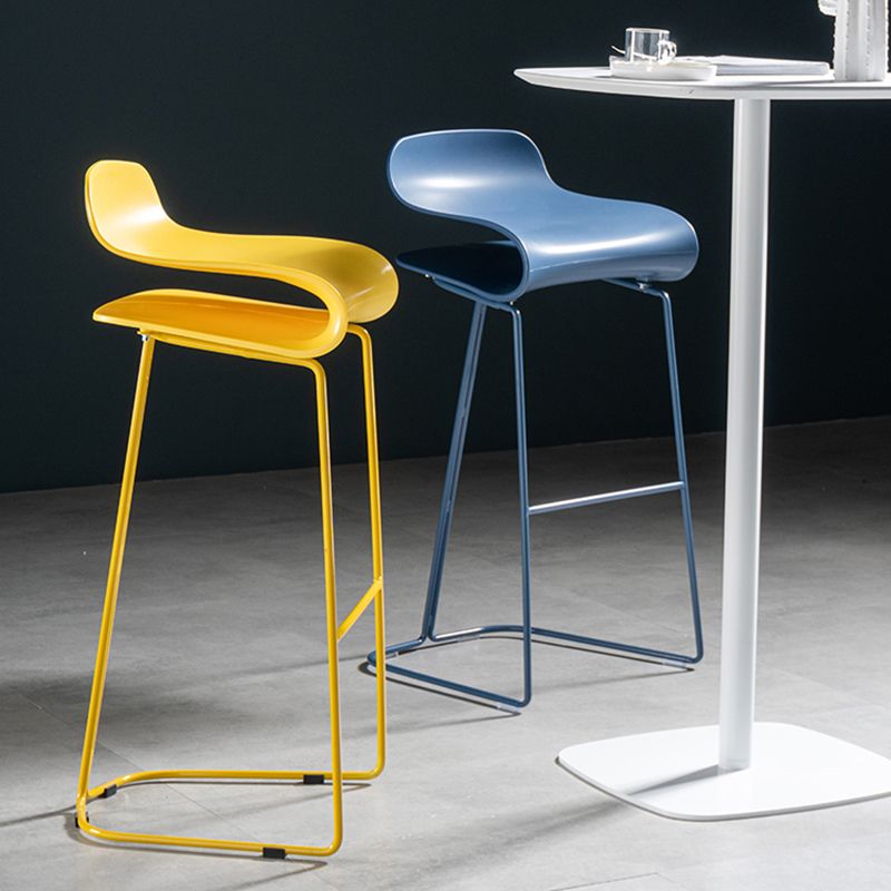 Low Back Footrest Bar & Counter Stool Modern Indoor Acrylic Counter Stool