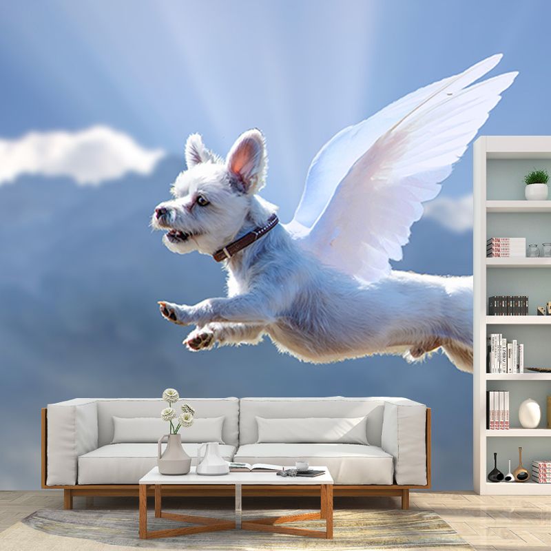 Decorative Photography Mural Wallpaper Cute Dogs Indoor Wall Mural