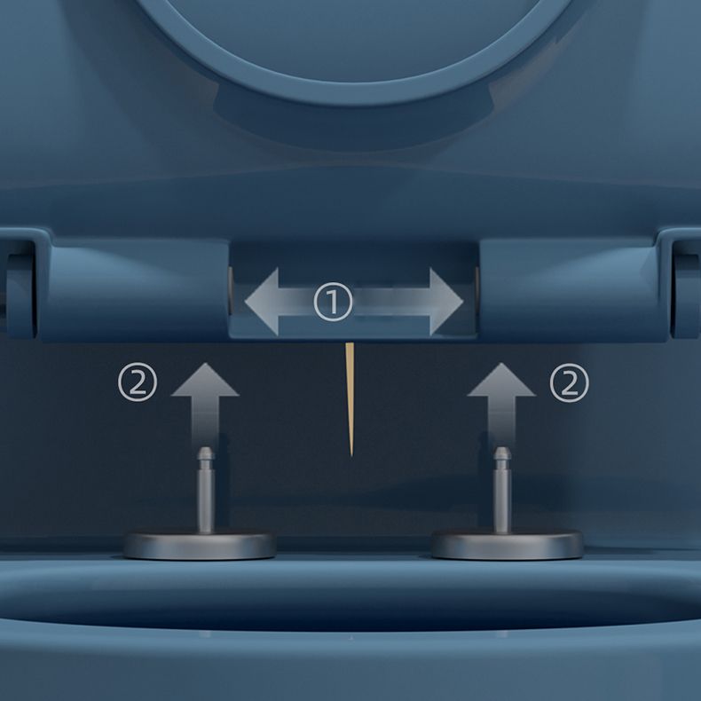 One-Piece Flush Toilet Floor Mount Traditional Toilet with Slow Close Seat