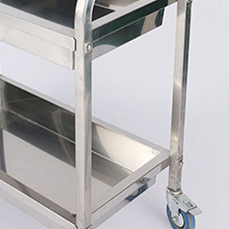 Modern Style Metal Prep Table Rectangular Prep Table with Casters