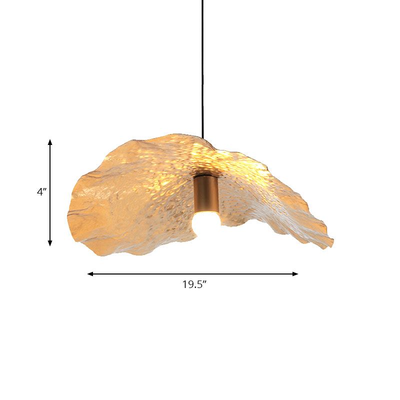 Metall Lotus Blatt Anhänger Licht Küchenstudienraum 1 Licht modernes hängendes Licht in Gold