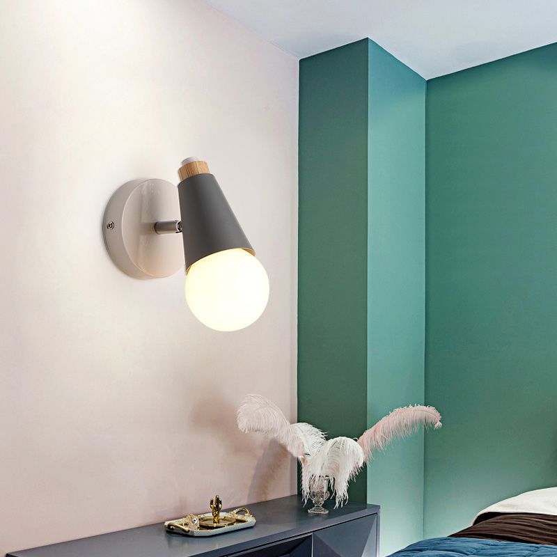 Modern Style Geometric Wall Lamps Metal 1 Light Wall Lighting for Living Room
