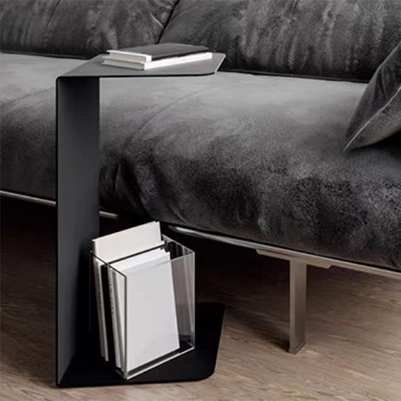 11.8-Inch Tall End Table Sled Metal Geometric Sofa Side Table