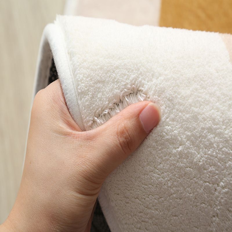 Veelkleurige geometrieontwerp binnen tapijt trendy eigentijdse ronde tapijt polyester antislip achterste tapijt voor woningdecoratie