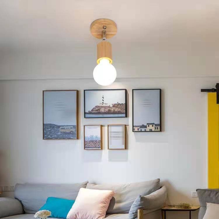 Contemporary Wall Lamp Wooden Wall Vanity Lights for Powder Room