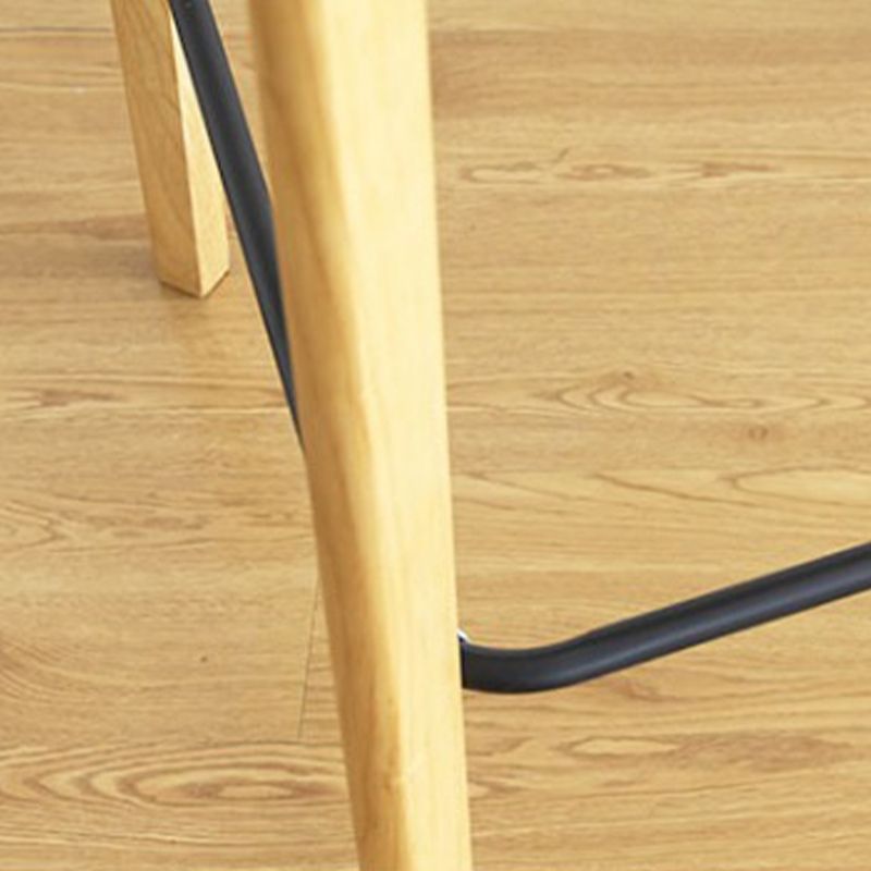 Modern Style Square Solid Wood Footrest Top Bar Dining Table for Home