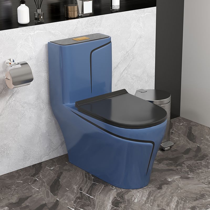 Traditional Flush Toilet Floor Mount One-Piece Toilet with Slow Close Seat