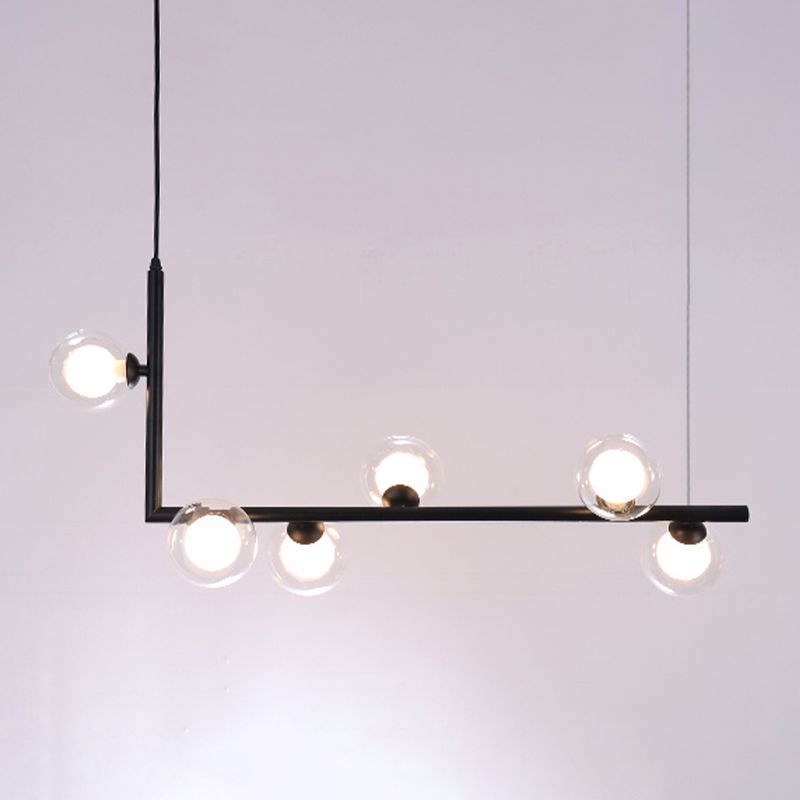 Islas contemporáneas Ligera simplicidad accesorio de iluminación colgante de vidrio para sala de estar