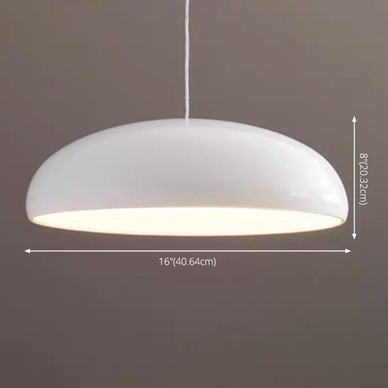 Nordic Macaroon Style Dome Shade Hanging Light Polished Aluminum Lighting Fixture for Dining Room