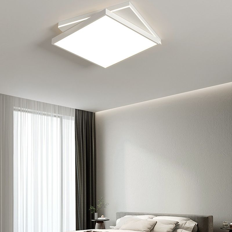 Contemporary Ceiling Lamp Geometric LED Flush Mount Light Fixture with Acrylic Shade