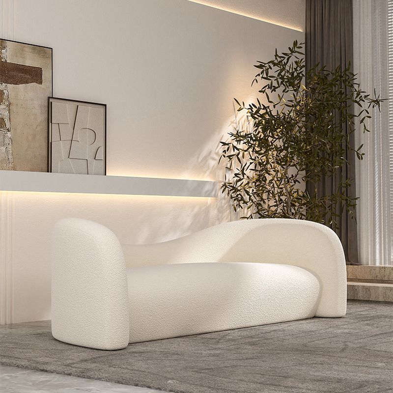 Contemporary Camel Back Standard Sofa Fabric Tuxedo Arm Sofa