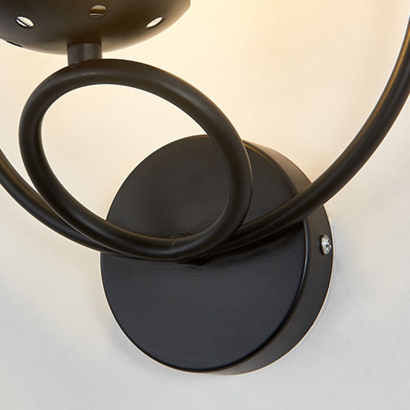 Modernism Wall Sconce Spherical Glass Wall Light Fixture for Bedroom