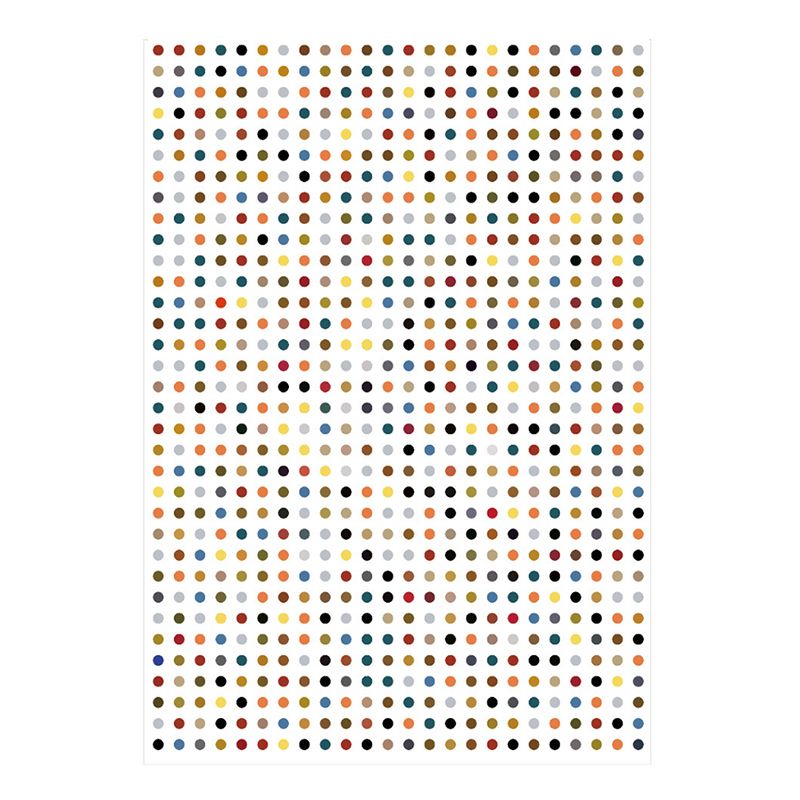 Beige Modern Rug Polyester Spots Rug Washable Rug for Living Room