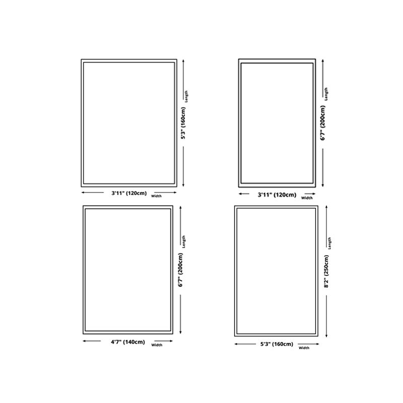 Red Modern Indoor Rug Blending Mushroom Area Rug Washable Rug for Home Decor