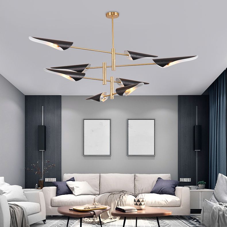 Nordic Style Metal Chandelier Geometric Shape Chandelier Pendant Lamps for Living Room