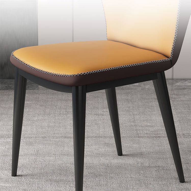 Modern Polyurethane Dining Chair 17'' Wide Wingback Side Chair for Home Use