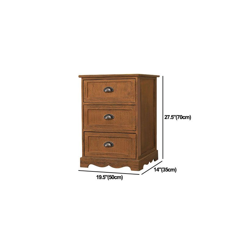 12" W Vintage Vertical Storage Chest Bedroom Solid Wood Lingerie Chest with Drawers