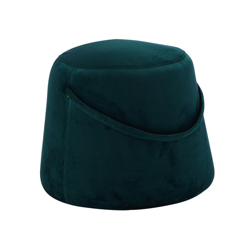 Solid Color Fabric Standard Stool Modern Style Simple Round Stool