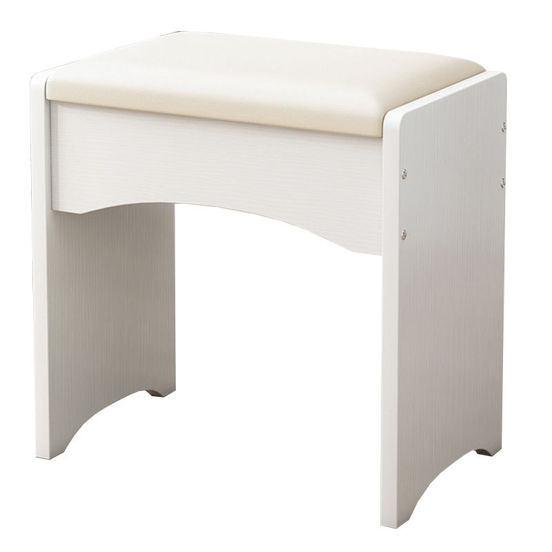 Mid-Century Modern Ottoman Rectangle Genuine Leather Pure Color Water Resistant Ottoman