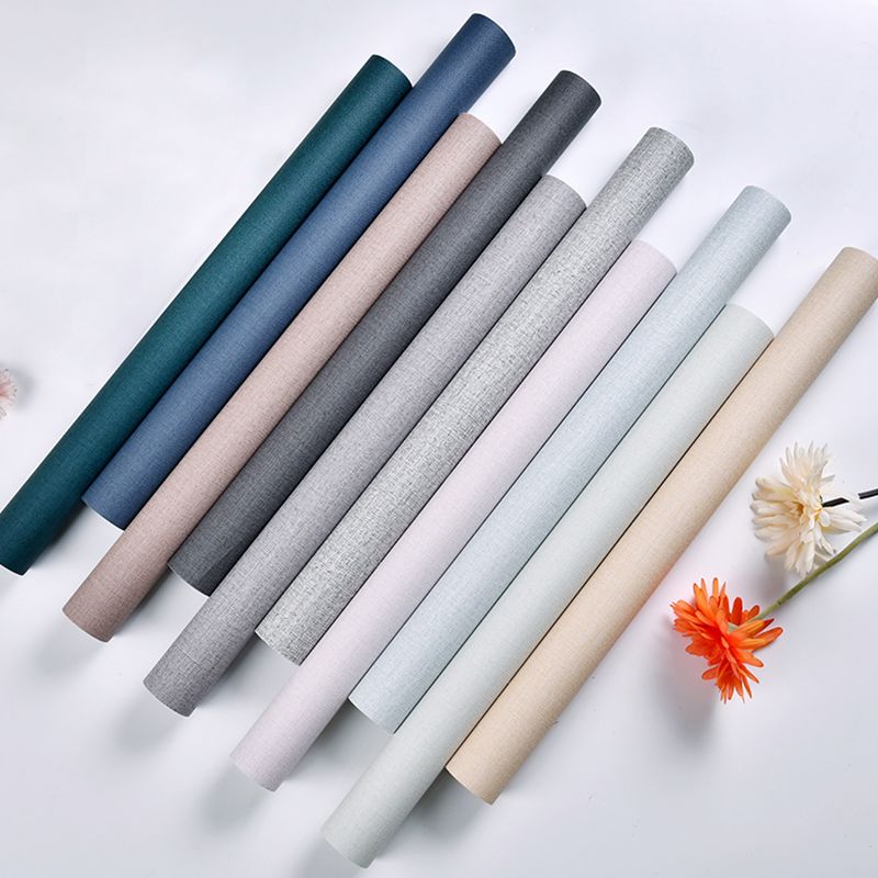 Simplicity Solid-Colored Wallpaper Roll Multi Color Non-Pasted Wall Art for Bedroom