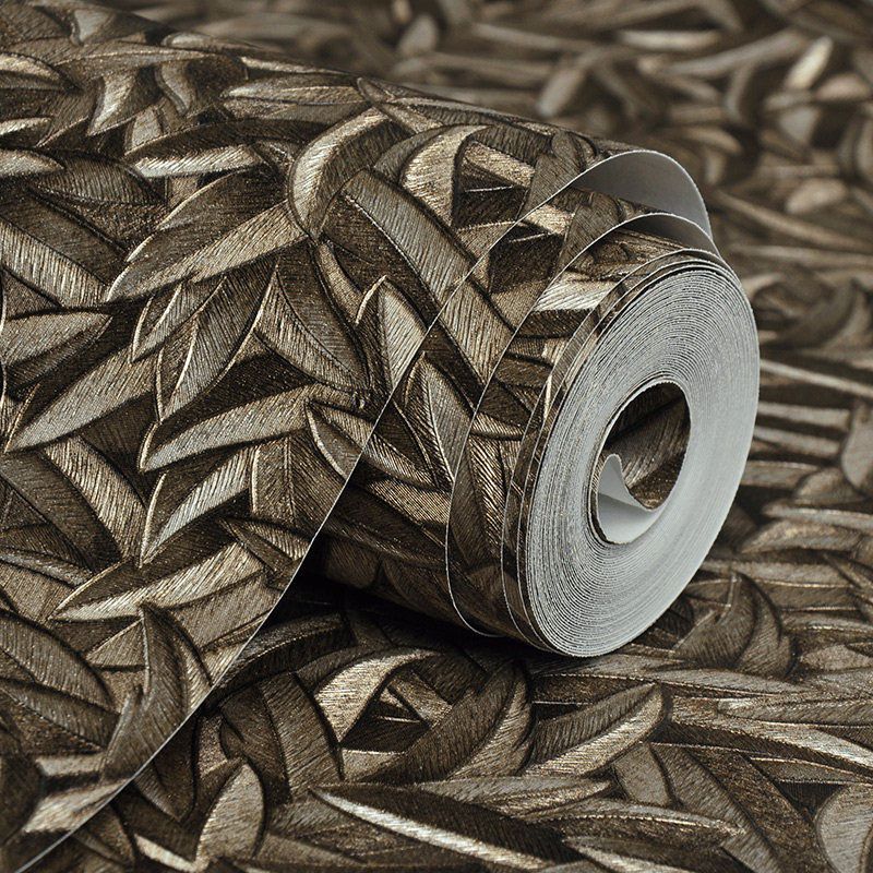 Stain-Resistant Autumn Leaves Wallpaper Nordic Wall Art for Guest Room Decor, Non-Pasted