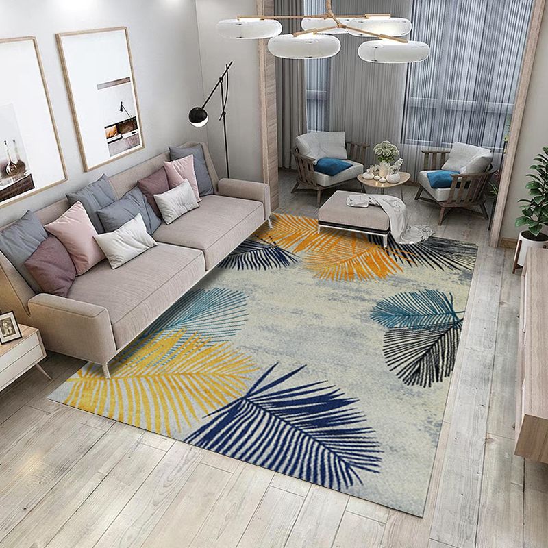 Luxury Living Room Rug Multi Color Geometric Area Rug Polypropylene Easy Care Machine Washable Carpet