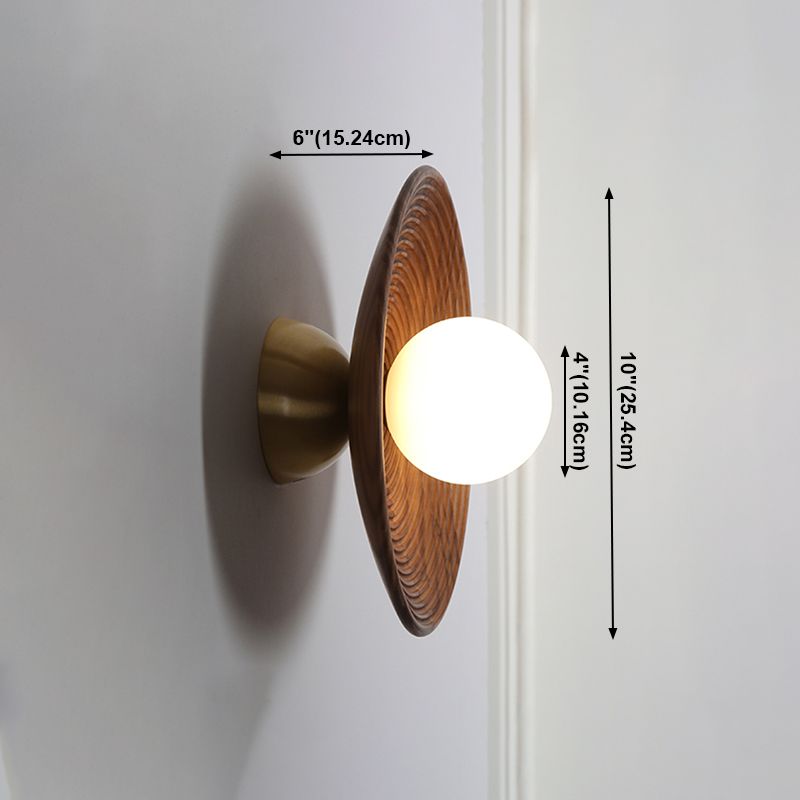 Holzkugel Wandleuchte moderne Stil 1 leichte Wandmontagelampen