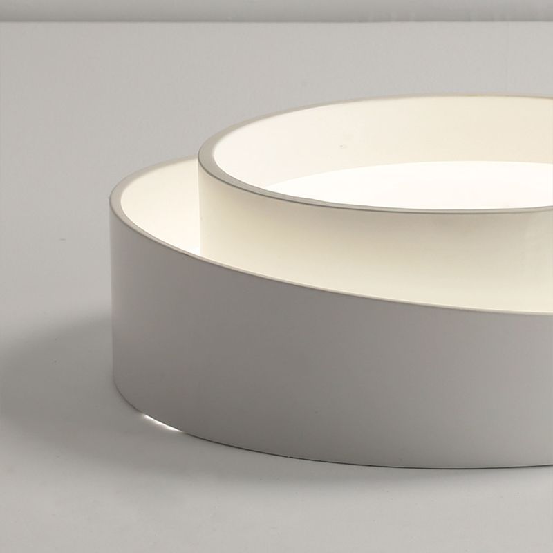 Moderne Stijl Ronde Flush Mount Licht Metaal 1 Licht Plafond Licht voor Slaapkamer