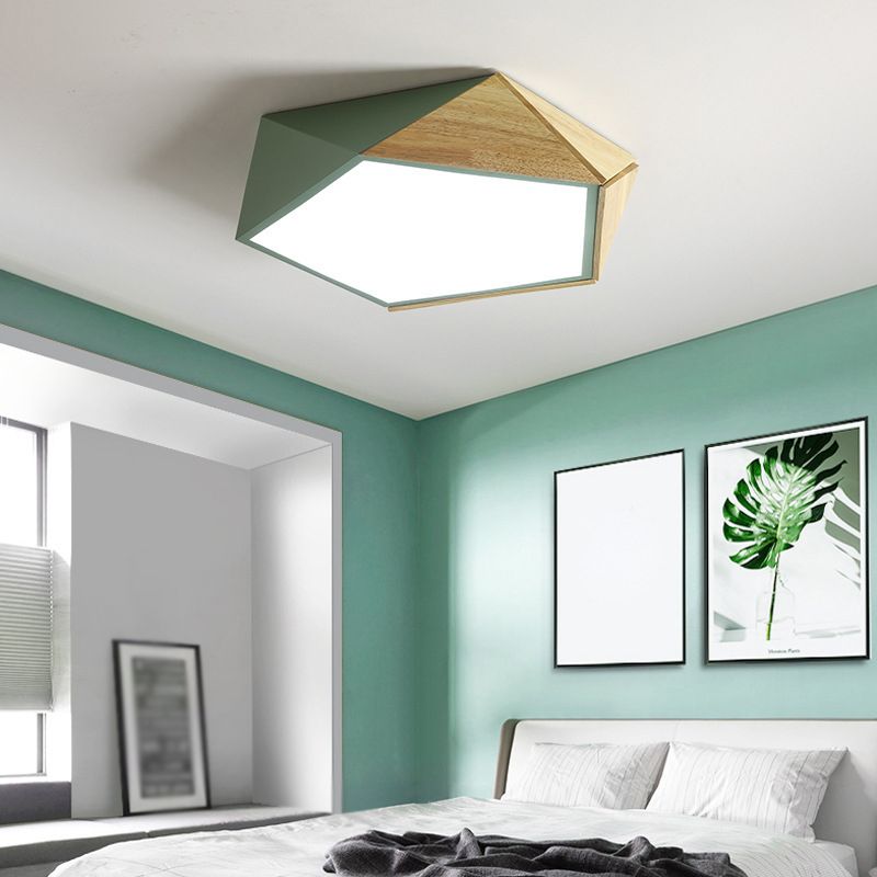 Nordic Style Kleurrijke Macaron Flush Mount Plafond Licht voor Kid's Room