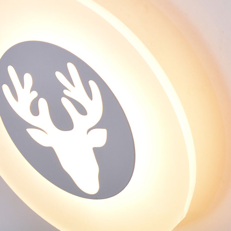 Moderner Stil Geometrischer Wandleuchten Metall Multi -Lichter Wandlampen in Weiß