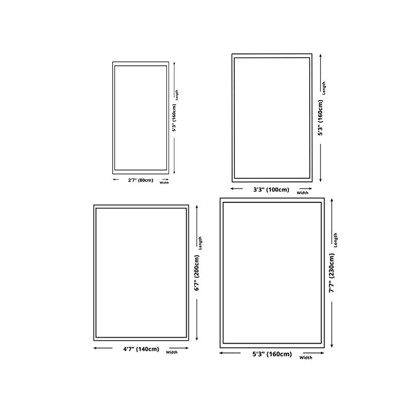 Contemporary Rug Abstract Pattern Basic Area Rug Polyester Anti-Slip Rug for Living Room