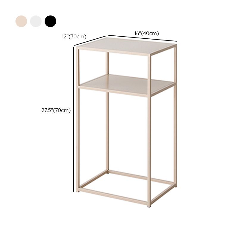 Frame Iron Rectangular End Table Mid-Century Shelf Included Side Table -15.7" W