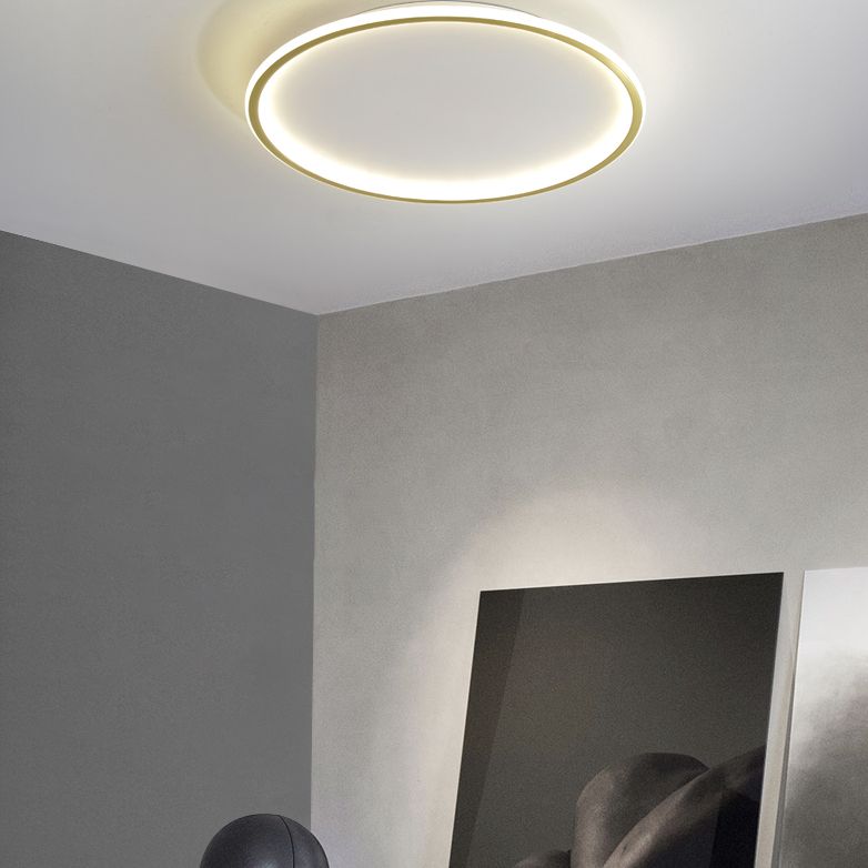 Round Flush Light Acryl Modern Flush Mount Deckenleuchte für Wohnzimmer