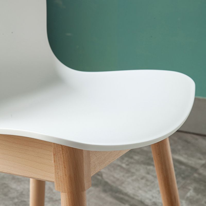 Contemporary Dining Room Wood Parsons Armless Dining Side Chair