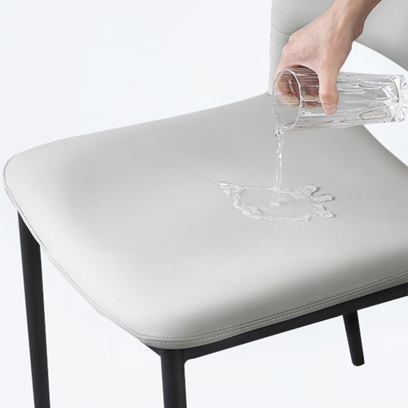 Industrial Kitchen Dining Side Chair Open Back Metal Side Chair