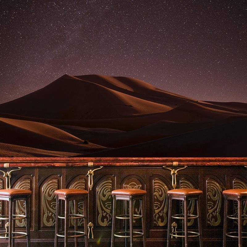 Boundless Desert Scenery Mural Wallpaper Contemporary Living Room Decoration