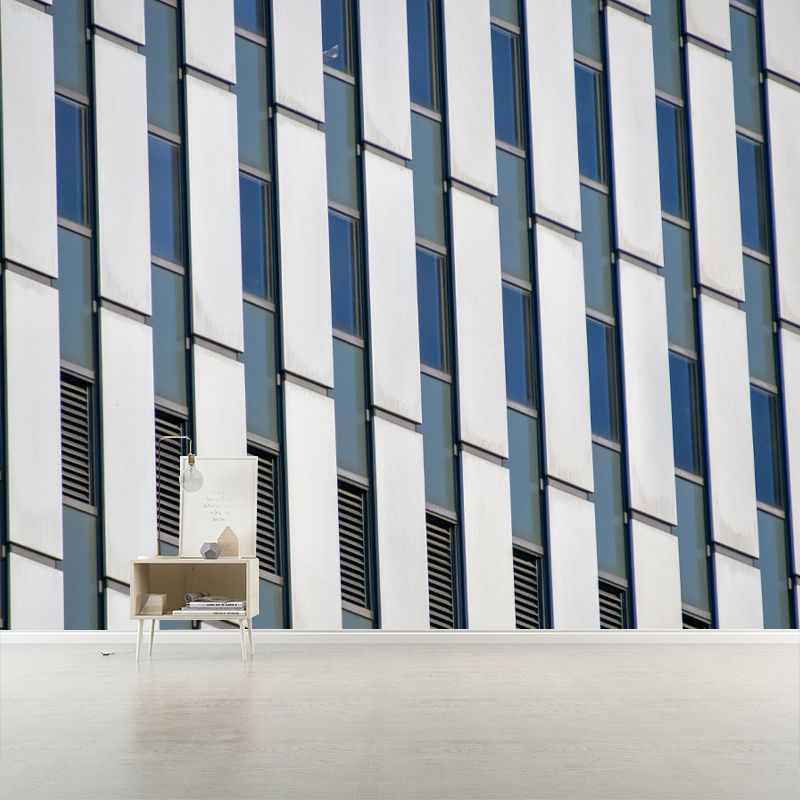 Minimalist Architecture Wall Mural for Meeting Room, Moisture Resistant