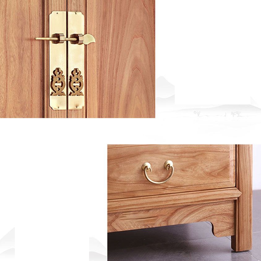 Modern Style Wood Wardrobe Cabinet Clothes Rail Wardrobe Armoire