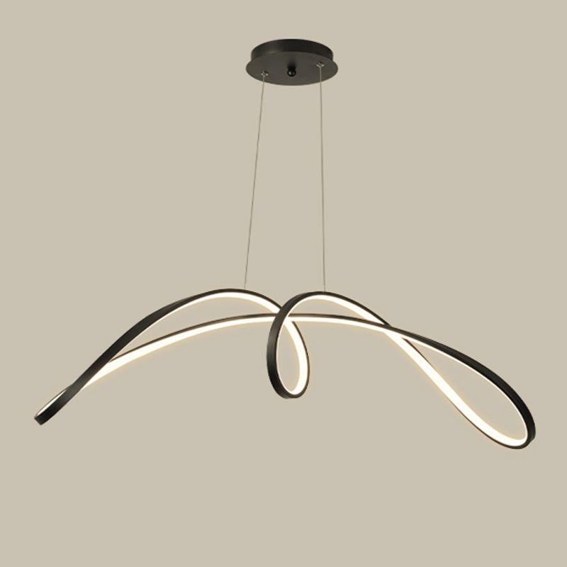 Twist Shade Metal Chandelier Light Modern 1- Light Chandelier Lighting Lighting