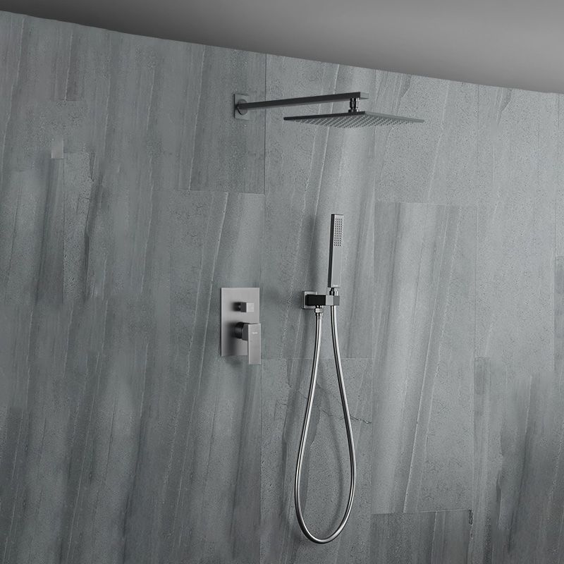 Modern Style Shower System Copper Rectangle Ceiling Mounted Shower System