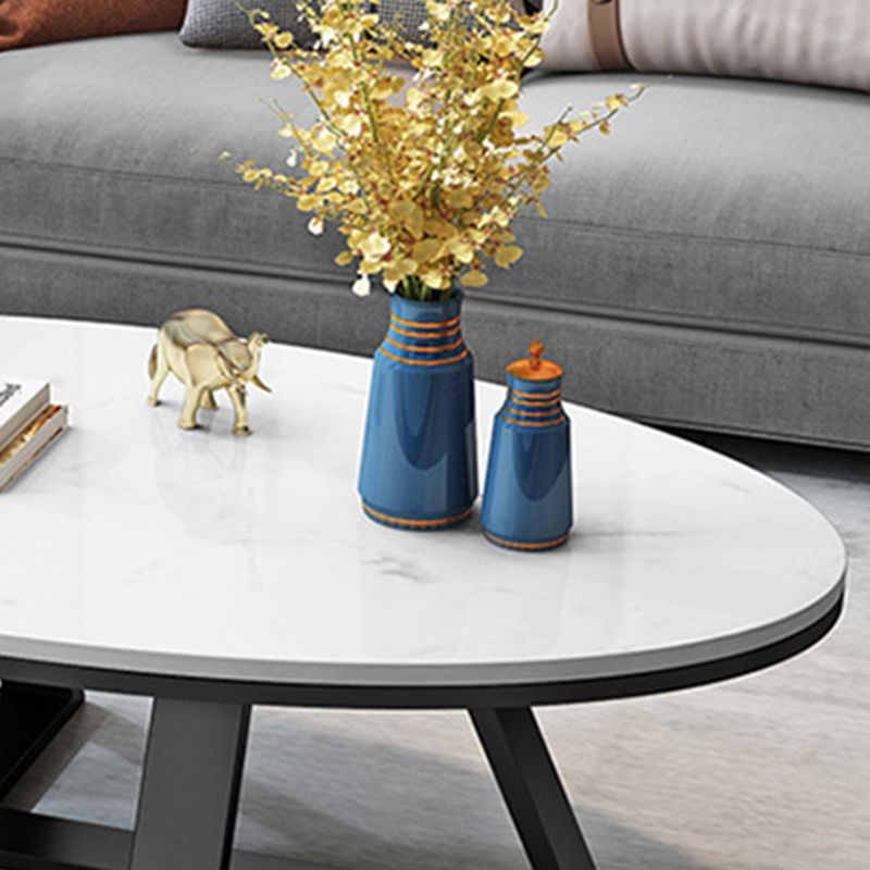 Slate Cross Legs Coffee Table Modern Minimalist Coffee Table